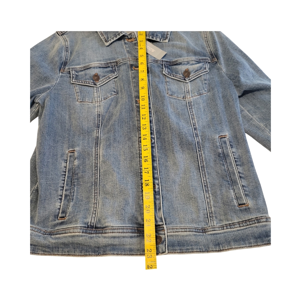 Chico's Blue Jean Jacket Relaxed Fit Timeless Design - Picture 11 of 13